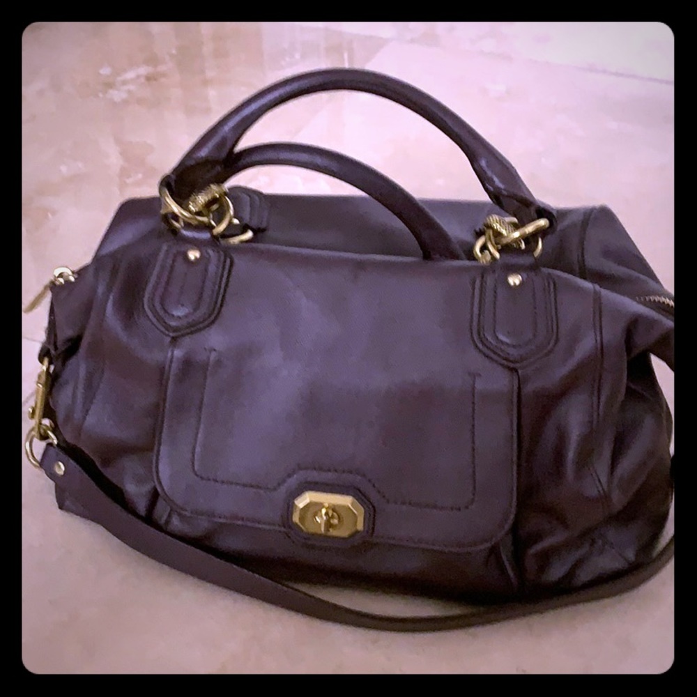 Coach Purse Purple with gold accents